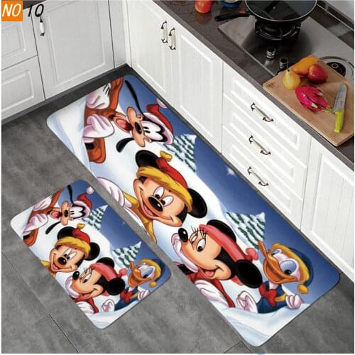 Cartoon Mickey Carpet Bathroom Entrance Doormat Bath Indoor Floor Rugs Absorbent Mat Anti-slip Kitchen Rug for Home Decorative