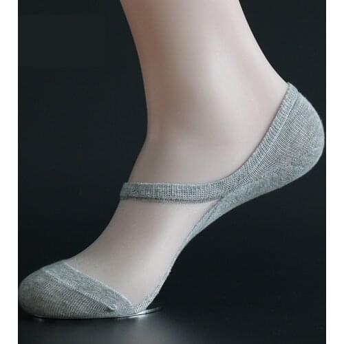 5 Pack Summer Men Invisible Non-slip Low Cut Socks Male Teen Mulit-color Black Breathable No Show Liner Crystal Glass Calzini