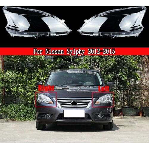 Front Car Protective Headlight Glass Lens Cover Shade Shell Auto Transparent Light Housing Lamp For Nissan Sylphy 2012-2015