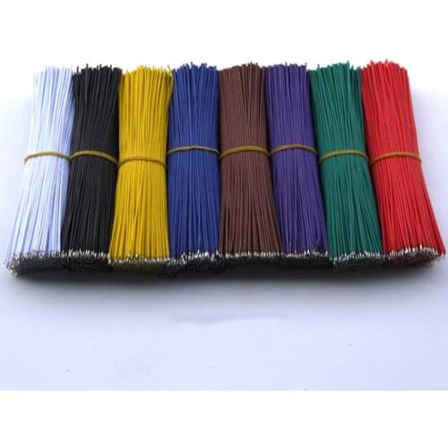 100mm 22AWG Jumper Wire Female to Female Double Head Spring Electronic Wire Dupont Line 20PCS/set 8 Color Double Head Tin Plated