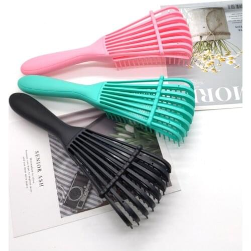 Curly hair combing brush non-slip rubber European and American massage octopus hair combing brush comb scalp massage brush