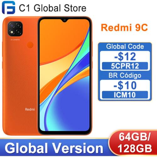 Global Version Xiaomi Redmi 9C 3GB 64GB Smartphone MTK Helio G35 Octa Core 13MP Triple Camera 6.53" DotDrop Display 5000mAh