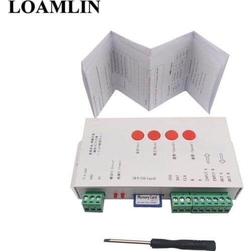 Led Strip T1000S 2048Pixels DMX512 Controller With SD Card WS2801 WS2811 WS2812B SK6812 LPD6803 Led Controller DC5-24V