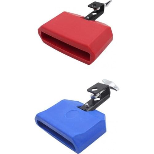 Mountable Low Pitched Plastic Cowbell With Mallet For Cow Bell Bracket Red