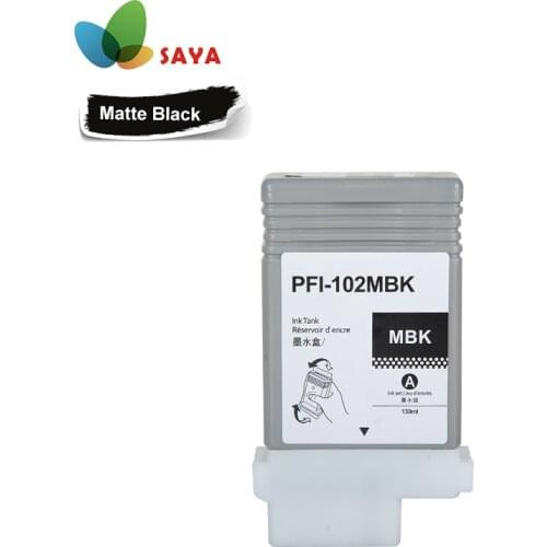 PFI-102MBK Matte Black Ink Tank for Canon Plotter wide format printer 500 600 700 Models IPF 510 iPF610 iPF710 iPF605 iPF720