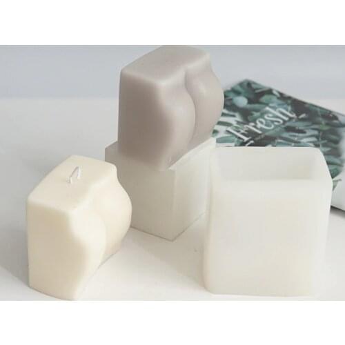3D Hip Candle Mold Plump Ass Torso Candle Silicone Molds buttock Scented Candle Body Mold