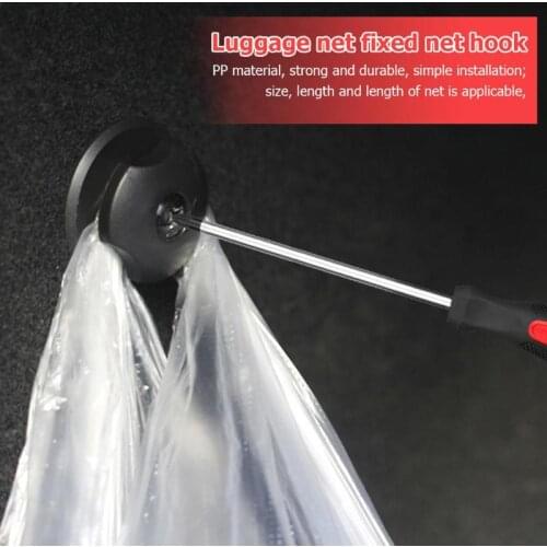 4pcs Car Trunk Hooks Auto Rear Trunk Cargo Organizer Luggage Net Hardware Hooks Strong and Durable Easy Installation