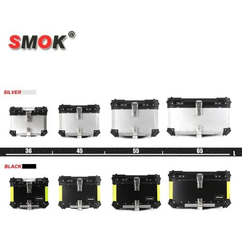 45l/55L/65L/80L Motorcycle Aluminum Alloy Trunk with Quick Release Lining Waterproof Anti-Collision Helmet locker Tail Box