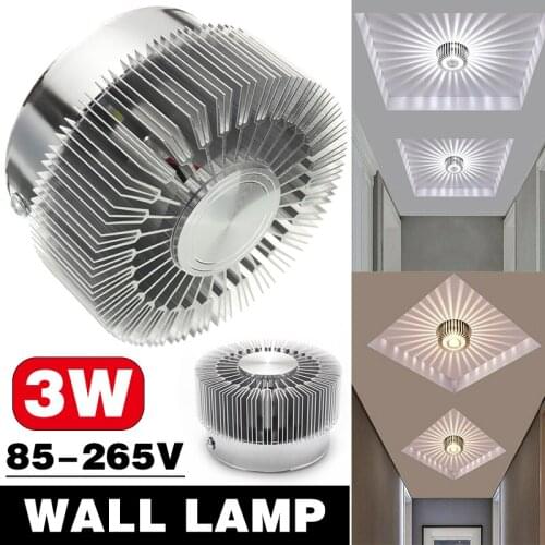 85-265V LED Ceiling Lights 3W RGB wall Sconce Modern Living Room Lamp For Kitchen Balcony Aisle Art Gallery Decoration Light