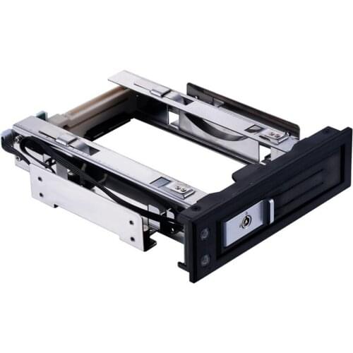 3.5in aluminum SATA hard drive case to 5.25 PC bay hot swap enclosure hdd mobile rack