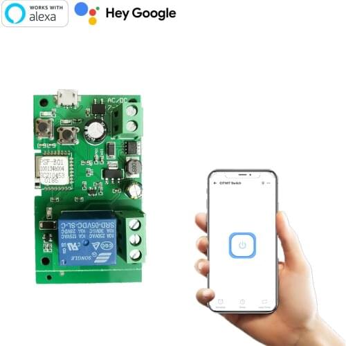 Ewelink WiFi Wireless Smart Switch Relay Inching Module for 5V/12V/24V,Be Applied to Access Control, Turn on PC, Garage Door