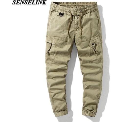 2021 Summer New Khaki Outdoor Cargo Pants Men Army Green Tactical Pants Casual Loose Jogger Cargo Pants Men Big Size 29-38