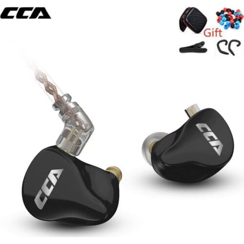 CCA CA16 7BA+1DD Hybrid Drivers In Ear Earphone with 2PIN Cable HIFI Monitoring Headset for KZ ZSN PRO ZST ZSX C12 C16 A10 Z1D