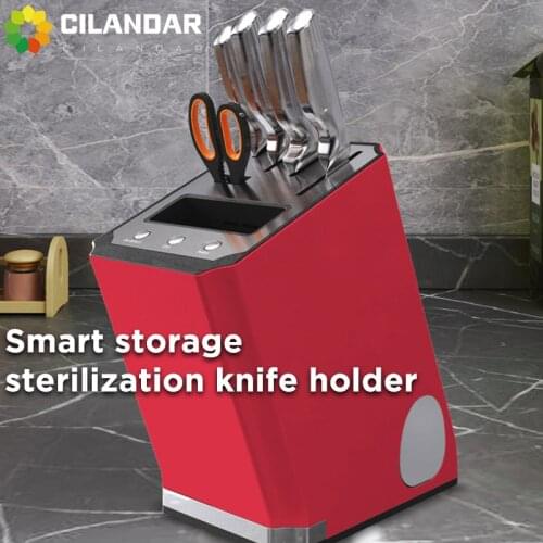 CILANDAR Chopsticks Knife Sterilizer UV Chopsticks Knife Sterilizer Dryer Smart Disinfection Knife Chopstick Holder