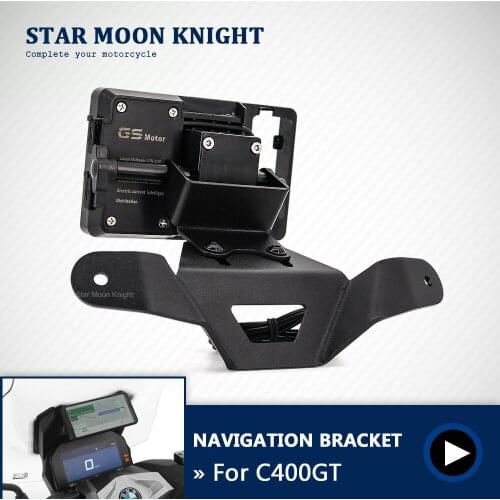 FOR BMW C400GT C 400 GT C400 GT Motorcycle GPS/SMART PHONE Navigation GPS Plate Bracket Adapt Holder Black
