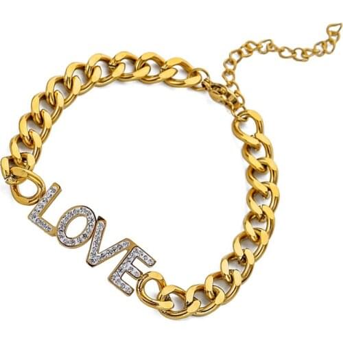 KIOOZOL Evil Blue Eyes Blue Droplet Gold Stainless Steel Bracelet For Women Fashion Jewelry 2021 New Arrival 042 KO2