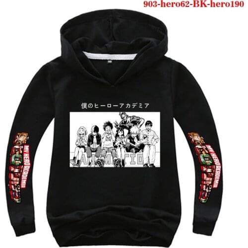 Hot Japanese Anime My Hero Academia Graphic Hoodies Kids Kawaii Cartoon Boku No Hero Academia Boys Girls Streetwear Sweatshirts