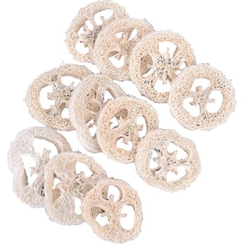 8/10pcs Natural Loofah Luffa Loofa Slices handmade Loofah Soap Box Tray Tools Cleanner Sponge Facial soap holder