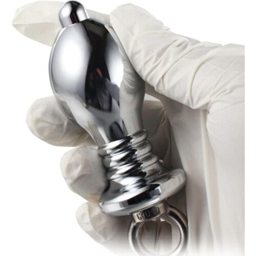 Metal Hollow Anus Beads Balls Prostata Massager Anal Butt Plug Enema Syringe Cleaning Fetish Adult Game Sex Product Toys