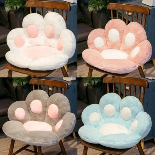 Cushion Stuffed Plush Sofa Cute Cat Soft Paw Pillow Animal Seat Indoor Floor Winter Children Girls Gift Home Chair Decoration