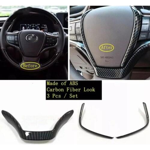 NEW-Auto Steering Wheel Strip Multifunction Button Frame Decoration Cover Trim Fit for Lexus ES ES200 ES260 ES300 2018-2020