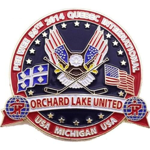 New Fashion Metal Colorful USA Lapel Pin Badge for Promotion