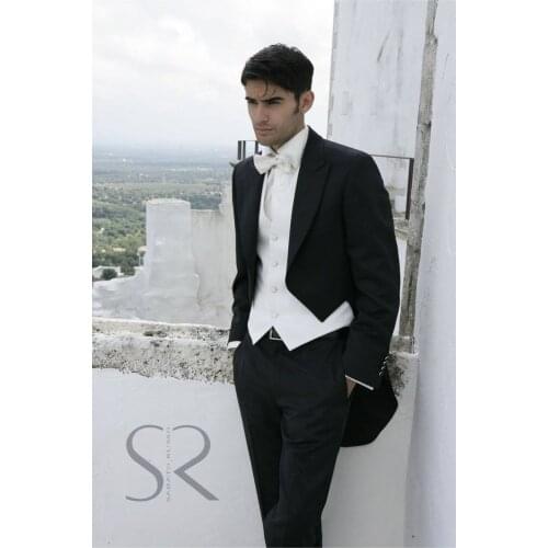 The groom dress custom of the best man for the wedding of thin body best man/mens suit of the groom (coat + pants + tie + vest)