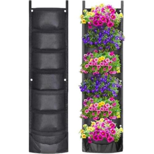 Hanging Planter Flower Pots Waterproof Vertical Flowerpot Garden Layout Wall Mount Flower Storage Bag Indoor Outdoor Decoration