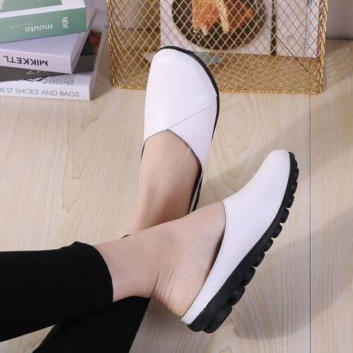 Summer Women Slippers Genuine Leather Ladies Soft Bottom Slides Flat Shoes Woman Wrap Toe Solid Female Rubber Flip Flops 35-42