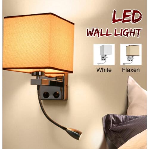 LED Wall Light Adjustable Retro LED Wall Light Eye Protect Reading Study Lamp Indoor Outdoor Sconce For Home Bedroom Corridor