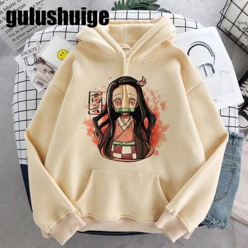 Manga Japanese Anime Demon Slayer Hoodies Kimetsu No Yaiba Men Kawaii Cartoon Unisex Tops Tanjirou Kamado Graphic Sweatshirts