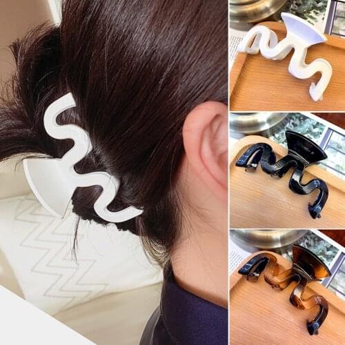 2pcs M Shaped Wave Hair Clip Retro Plastic Comfortable Hair Clip Suitable for Washing Face Makeup Cooking BH BH