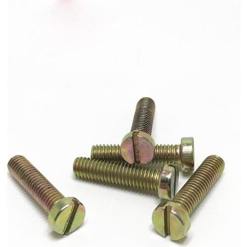 1pcs M12 carbon steel color zinc slotted head screw high quality bolt High brightness screws bolts 40mm-50mm length