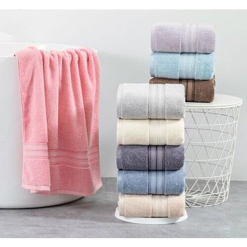 70x140cm Adult 100% Cotton Bath Towel Strong Water Absorption Soft Comfortable Bathroom Thickened Bath Towel
