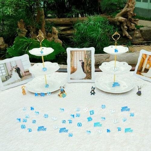 15g/Bag Multi Color Confetti Light Blue Silver Party Sequins Kids18th Birthday Party Celebration Decorations Kits Supplies