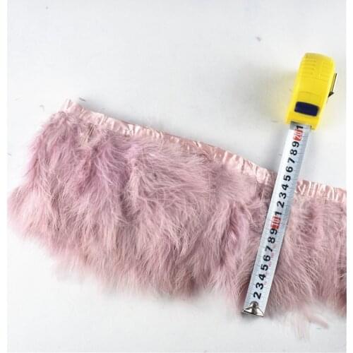 2Yards/Lot Fully White Marabou Feather Trim Height 15-20cm Turkey Feathers for Crafts Ribbon DIY Party Decoration Apperal Sewing