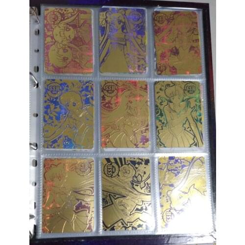 9pcs/set Sailor Moon Bronzing Taiwan Fantasy Silver Crystal Toys Hobbies Hobby Collectibles Game Collection Anime Cards