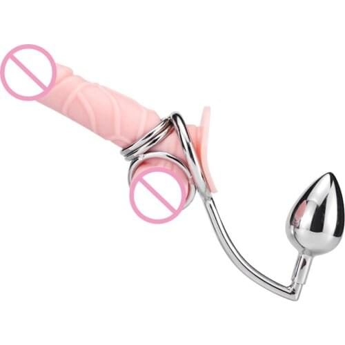 3 Rings Replaceable Stainless Steel Anal Hook Butt Plug Sex Toys for Men Women BDSM G-spot Vagina Stimulator Prostate Massage