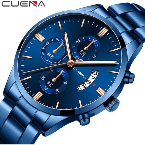 Relogio Masculino CUENA Men Watches Luxury Famous Top Brand Mens Fashion Casual Dress Watch Military Quartz Wristwatches Saat