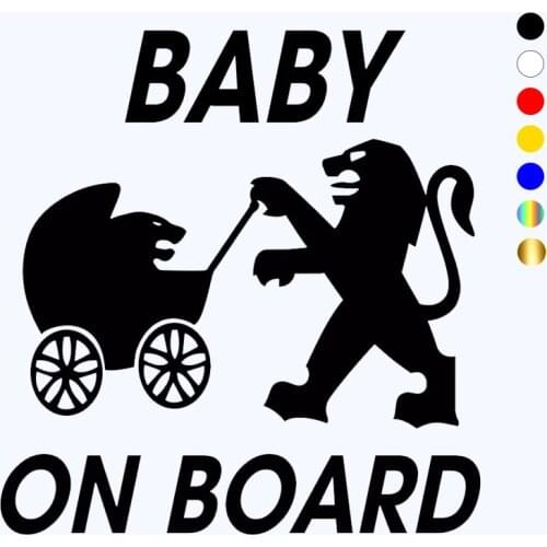 CK3112#15*13.4cm Baby on board reflective funny car sticker vinyl decal silver/black car auto stickers for bumper rear window