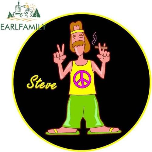 EARLFAMILY 13cm x 13cm Hippy Peace Decal Fun Joke Personalised Sticker Car Truck SUV Boat Decals Car Stickers Graphics