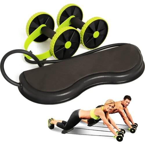 Elastic Abdominal Muscle Wheel Pull Rope Trainer Exercise Fitness Wheel Roller Pull Rope Multifunction Slimming Abdominal Device