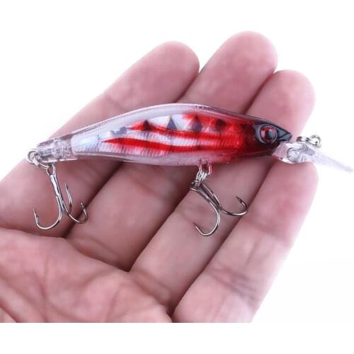 Hengjia 1pcs 8cm 6g Laser Minnow Crankbait Fishing Lure Artificial Hard Bait Wobbler for Bass Carp