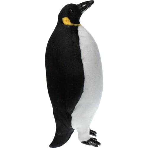 Artificial Penguin Statue Simulation Animal Model Ornaments Feathered Fake Penguin Decor for Tabletop Display Kida Gifts