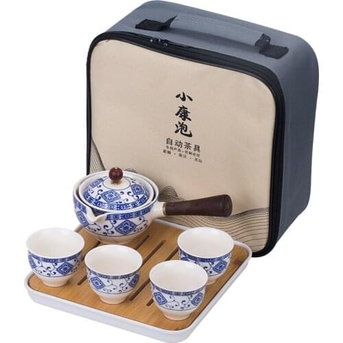 Ceramic Kungfu Tea Set Portable Travel Teaset With Teapot Tea Pot Saucer And Travel Bag Suitable For Travel Family Outdoor 2021