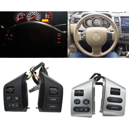 FOR Nissan LIVINA & FOR Nissan TIIDA & For SYLPHY steering wheel control buttons with red backlight Car styling buttons
