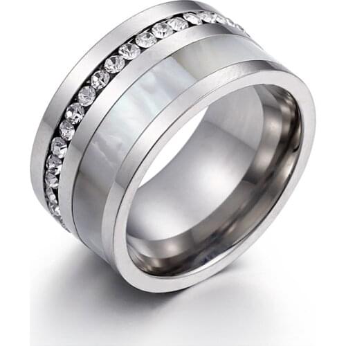 Gold & Color Finger Rings Anillos Trendy Charm Bague Shell Rhinestone Engagement Wedding Rings For Women Jewelry Gifts