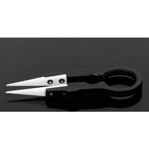 Multifunctional Steam Vaper Ceramic Insulation Head Tweezers Forceps Yellow WXTC