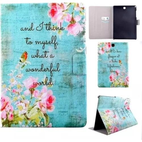 Fashion Colorful Print PU Leather Case Cover For Samsung Galaxy Tab A 9.7 SM-T555 T550 9.7'' Tablet Cover Case Shell T550 Case