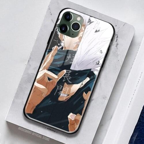 Satoru Gojo Jujutsu Kaisen Soft Silicone TPU Glass for iPhone SE 6 6s 7 8 Plus X XR XS 11 12 Mini Pro Max Phone Case Cover Shell